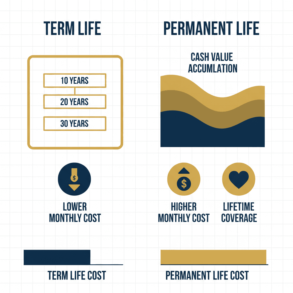 Term life vs. permanent life insurance comparison