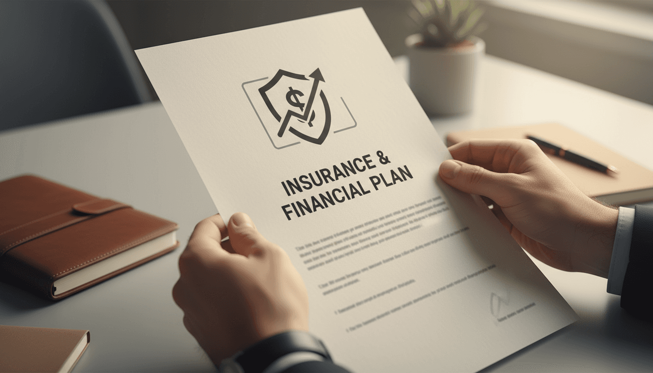 Hands holding insurance document